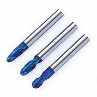 Fraise à bout sphérique en carbure monobloc HRC55 à 4 cannelures pour fraisage de contour, action de coupe lisse, outil de haute précision pour CNC métal