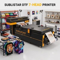 Impresora Digital DTF Sublistar Factory de 60CM con 7 Cabezales I3200 para Impresión Directa en Película PET, Impresora de Camisetas DTF