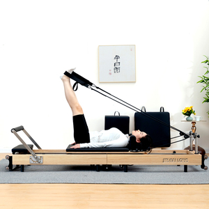 Chất lượng cao Pilates cải cách có thể gập lại Pilates đào tạo giường tập thể dục tập thể dục thiết bị căng Máy GỖ GẤP Yoga nhà - Product Image 3