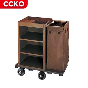 Chariot <span class=keywords><strong>de</strong></span> <span class=keywords><strong>ménage</strong></span> en bois en acier inoxydable Commercial, chariot <span class=keywords><strong>de</strong></span> Service <span class=keywords><strong>de</strong></span> chambre à coucher, chariot <span class=keywords><strong>de</strong></span> <span class=keywords><strong>ménage</strong></span> d'hôtel, vente en gros, Offre Spéciale - Product Image 4