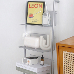 Estantería de Metal con escalera alta para el hogar, mueble de sala de estar moderno, estante de almacenamiento de pie abierto - Product Image 4