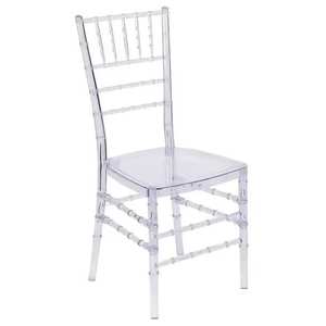 Wholesale <b>Clear</b> Acrylic Crystal Resin Tiffany Chiavari Transparent <b>Plastic</b> Dining <b>Chair</b> for Weddings Party Event - Product Image 2
