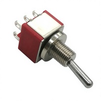 Interrupteur à bascule étanche IP65 de qualité industrielle, DPDT ON-ON 5A 125VAC, interrupteur métallique pour remplacement APEM