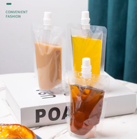 Sachets Doypack PET transparents de 150 ml avec bec verseur, impression hélio, qualité alimentaire, pour jus, café et autres boissons