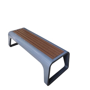 Silla de Descanso Metálica para Patio, Moderna, de Acero Inoxidable y Madera, para Uso en Exteriores, OTD-54, para Parques y Calles - Product Image 2