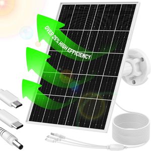 Panel Solar Monocristalino de Silicio ALECTER de 8W, Cámara de Seguridad Negra, Puertos Micro USB/USB-C, Resistente al Agua IP65, Certificaciones CE, ROHS, ISO - Product Image 1