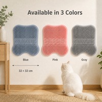 Griffoir mural multifonctionnel pour chat en caoutchouc thermoplastique avec brosse de toilettage et de massage pour l'escalade
