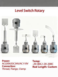 Commutateur de niveau à palette rotative et indicateur de niveau pour réservoirs et bacs – Capteur de mesure de niveau à palette de type rotatif à bride - Product Image 1