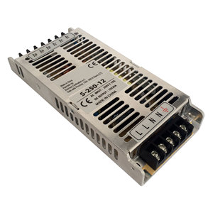 S-250-12 สวิตชิ่งพาวเวอร์ซัพพลาย 12V 20A ตัวแปลงไฟ AC DC ดีไซน์บางเฉียบ ผลิตในประเทศจีน - Product Image 1