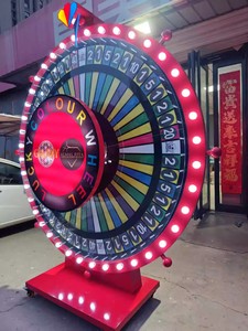 Huaxi <span class=keywords><strong>ล้อ</strong></span>นำ<span class=keywords><strong>โชค</strong></span>สุดๆ2.4เมตรไฟเทศกาลคริสต์มาสหมุนได้รางวัล<span class=keywords><strong>ล้อ</strong></span>เงินสดอิสระทำจากไม้ AC 220V - Product Image 2