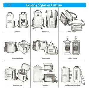 Custom High 500D PVC impermeable Roll Top Duffle Bag Travel Camping Senderismo Mochila grande - Product Image 3