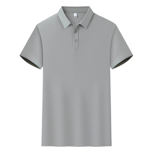 Camisa Polo de Poliéster de Color Sólido para Hombre, Manga Corta, Cuello Camisero, Ropa de Trabajo, Ropa de Verano - Product Image 3