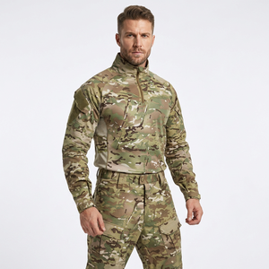 Ensemble de tenue d'entraînement tactique SF31 711 noir pour l'extérieur, unisexe, 2 pièces, nylon respirant, toutes saisons, style cargo, plusieurs poches - Product Image 4
