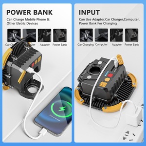 Lámpara de Trabajo Smiling Shark Cob, Recargable por USB, Portátil, Luz Blanca para Exteriores - Product Image 5
