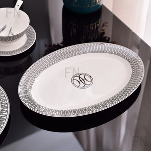 Ceramic Tableware Simple High Quality Cutlery Plate <b>Set</b> Modern Ceramic 58-pcs <b>Dinner</b> Plate <b>Set</b> - Product Image 4