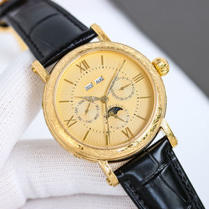 Reloj de Pulsera Elegante de Estilo Retro para Hombre y Mujer, Grado 5A, con Calendario Completo, Patrón Metálico Circular, Diseño Artístico y Moderno - Product Image 4