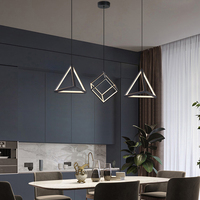 Hogar sala de estar pasillo decoración iluminación Led lámpara de techo moderno diseño geométrico elegante techo LED araña