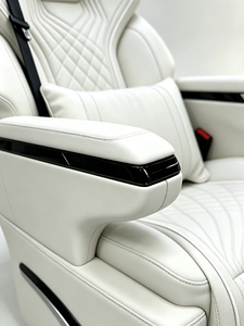 Siège de voiture VIP personnalisé en cuir Nappa matelassé, style aviation, pour modification de MPV et de fourgon professionnel BS-1AHL-C – Notre modèle VIP Aviation Blanc - Product Image 3