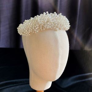 Thiết Kế Mới Màu Trắng Sang Trọng Headband Wedding Mũ Nón Ngọc Trai Cô Dâu Vương Miện - Product Image 4