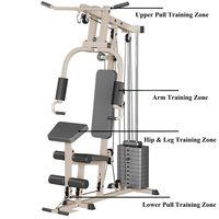 Système d'entraînement multifonctionnel tout-en-un à poste unique, presse pectorale, entraînement de la force, machine à tirer, équipement de fitness pour salle de sport