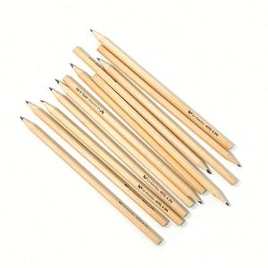 Crayons promotionnels personnalisés en gros, en bois naturel brut, mine noire en graphite, ronds HB, fournitures de papeterie bon marché - Product Image 4