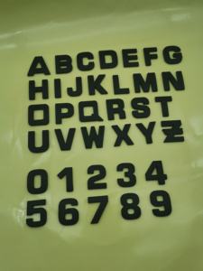 3D ABS alfabeto plata insignia cromo plata letras números Logo pegatinas cromo coche emblema - Product Image 6