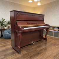Refurbished Young Chang U121 Brown Wooden Finish Upright Piano Youngchang Factory Well Maintained Second Hand Instrument
