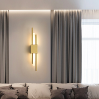 Applique murale de chevet de luxe pour chambre à coucher, en fer moderne, or noir, avec éclairage LED, lumière blanche neutre 4100K, durée de vie de 20 000 heures