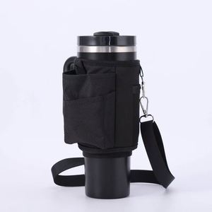 Porte-gobelet isotherme en néoprène – Housse de bouteille d'eau réutilisable et écologique avec porte-clés, idéale pour l'extérieur, la maison et comme cadeau - Product Image 1