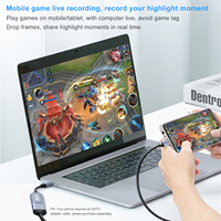 Mini carte de capture Portable USB-C type-c 4K pour les jeux vidéo en direct résolution 1080p Compatible caméra pour ordinateur portable Type C