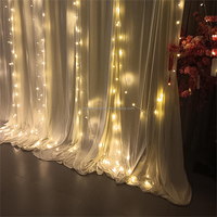 Rideaux de scène de mariage LED Bureau de réception Studio de photographie Toile de fond Hôtel Blanc Plafond en soie