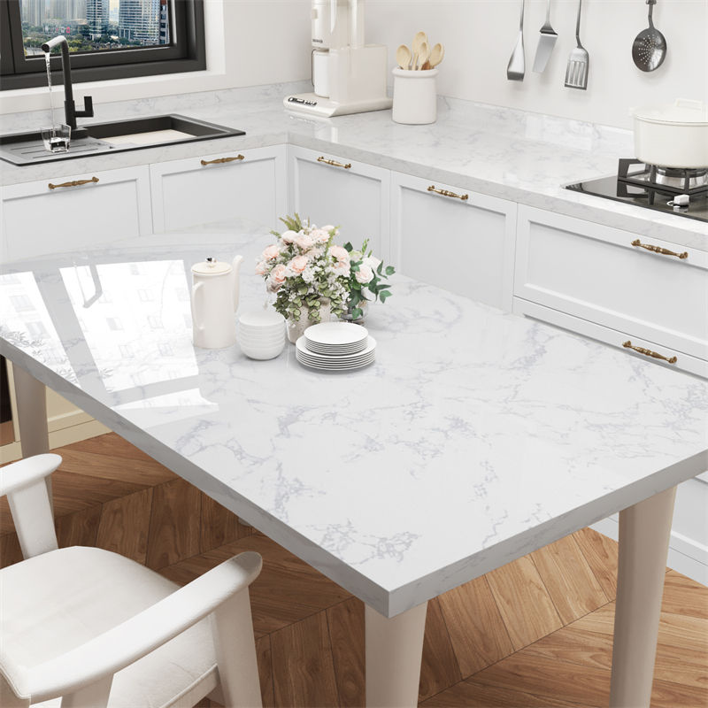 Modern Marble Peel and Stick Oil Resistant Wall Sticker PVC Removable ...
