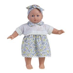 NINES DONIL Robe blanche Sweet Baby avec nouvel accessoire crème pour poupées filles - Product Image 1