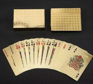 Cartes de <span class=keywords><strong>poker</strong></span> en plastique avec feuille d'or et d'argent, écologiques, de luxe, haut de gamme, pour un style premium, qualité supérieure, vente en gros - Product Image 6