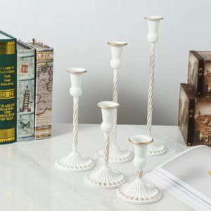 Gold Tall Candle Holder Set Iron <b>Candlestick</b> Ornament Wedding Centerpiece Table Decorations - Product Image 2