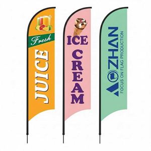 Banderas Publicitarias Personalizadas de Poliéster Impermeable con Impresión Digital, Banderas en Forma de Lágrima, Pluma, Cuchilla, Fibra de Vidrio, Bandera para Motocicleta - Product Image 2