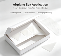 Adhesivo de Doble Cara Triangular Ultrafino para Cajas Plegables, Caja de Color, Papel de Algodón de Alta Viscosidad, Adhesivo de Doble Cara para Troquelado