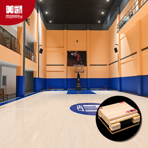 Structure de gymnase de basketball moderne en érable, ignifuge et haute densité, de Qingdao, Chine - Installation facile, équipement intérieur pour les écoles - Product Image 2