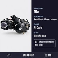 Vente en gros - Ensemble moteur de moto ATV Go Kart 125cc avec embrayage manuel, 1 vitesse avant et 1 vitesse arrière, cylindre en aluminium