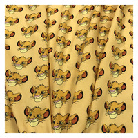 Populaire Simba Lion Cartoon 100% Viscose tissu numérique imprimé pour vêtements écologiques doublure Textile à la maison
