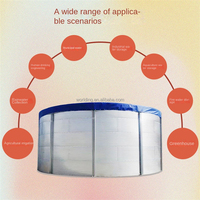 Bassin à poissons en tôle galvanisée, bassin à poissons haute densité, grand bassin circulaire extérieur en toile épaisse, aquaculture assemblée
