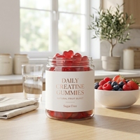 Gummies de créatine monohydrate végétaliennes, 60 unités, stimulant immunitaire, gain musculaire, amélioration des performances, pour tous sauf les femmes enceintes