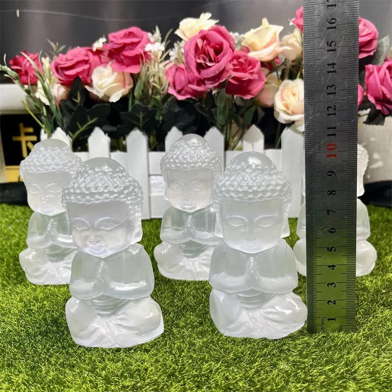 White Selenite Buddha