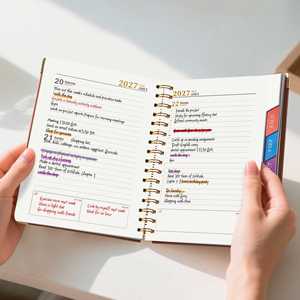 English Schedule <b>Book</b> 2027 Calendar A5 Spiral-Bound Daily One-Page Work Efficiency Manual - Product Image 4