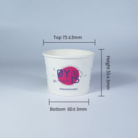 Gobelets à glace en papier biodégradable à paroi simple, recyclables, avec logo personnalisé, 3oz, 4oz, 5oz, avec couvercles et cuillères