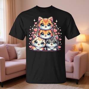 Camiseta con Diseño de Gatos Kawaii, Linda y Promocional - Product Image 3