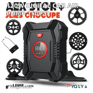 Pompe à air électrique portable 120W, nouvelle pompe numérique 150psi intégrée pour SUP, planche à pagaie, kayak, tente, gonflable extérieur, <span class=keywords><strong>gonfleur</strong></span> de pneus - Product Image 2