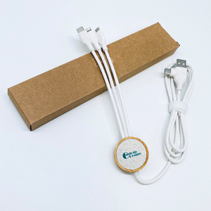 Ống Hút Lúa Mì Thân Thiện Với Môi Trường Bán Sỉ Mới Cáp Sạc Nhiều Cổng USB Cho Điện Thoại Di Động - Product Image 5