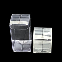 Petite boîte d'emballage en plastique dur transparente transparente pliable personnalisée en PVC PP