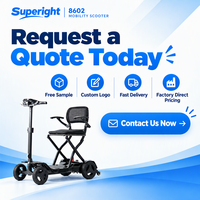 Scooter électrique pour personnes âgées à 4 roues, 180W, 1 passager, quadricycle, batterie lithium-ion pour usage quotidien familial